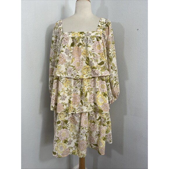WHO WHAT WEAR Dresses & Skirts - Who What Wear Dress Womens Medium Tiered Floral Cottagecore Fairy Vacation‎